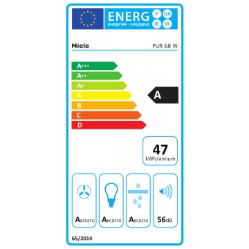 Miele PUR 68 W Απορροφητήρας Καμινάδα 59.8cm Inox Miele PUR 68 W Απορροφητήρας Καμινάδα 59.8cm Inox